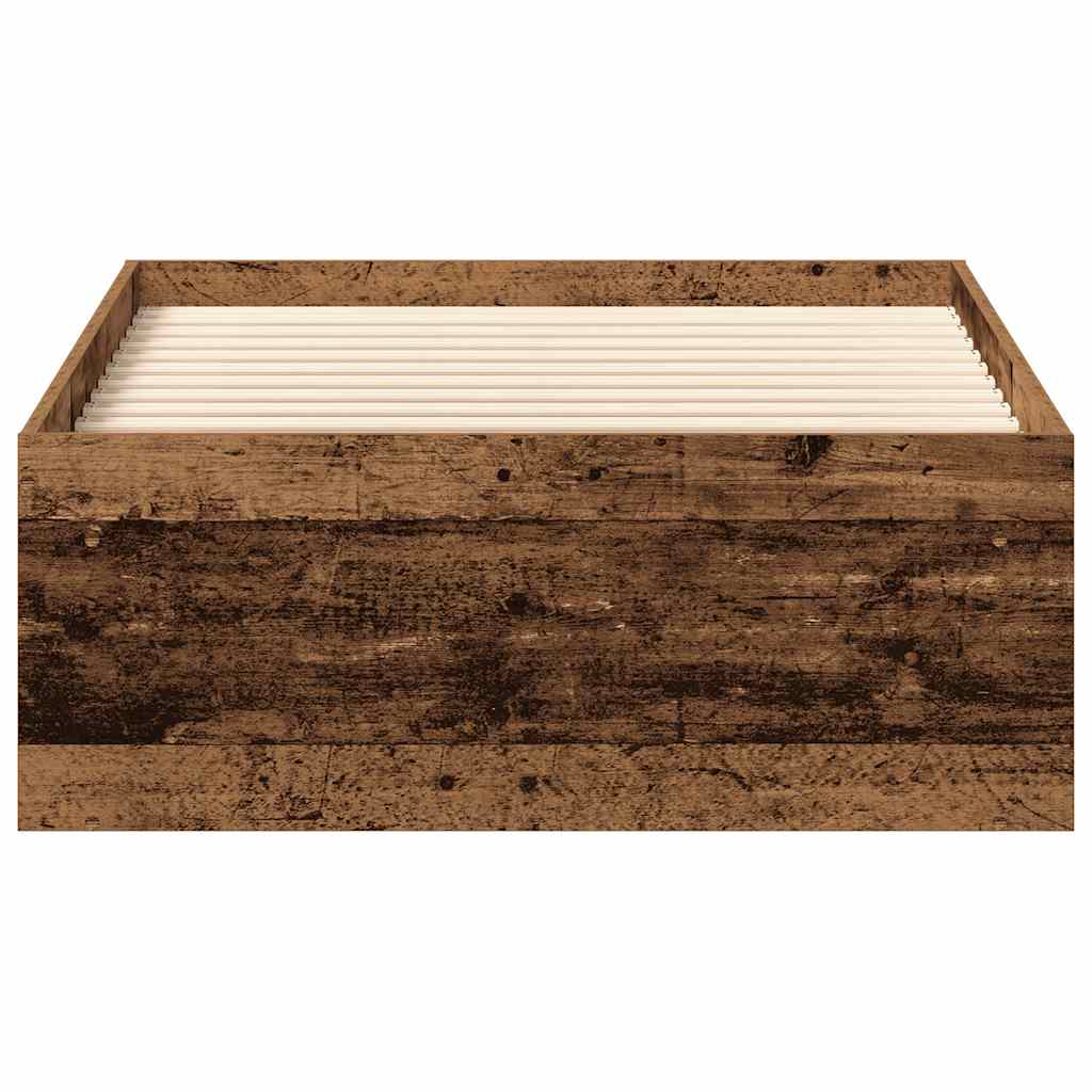 Bed Frame without Mattress Old Wood 90x200cm Engineered Wood