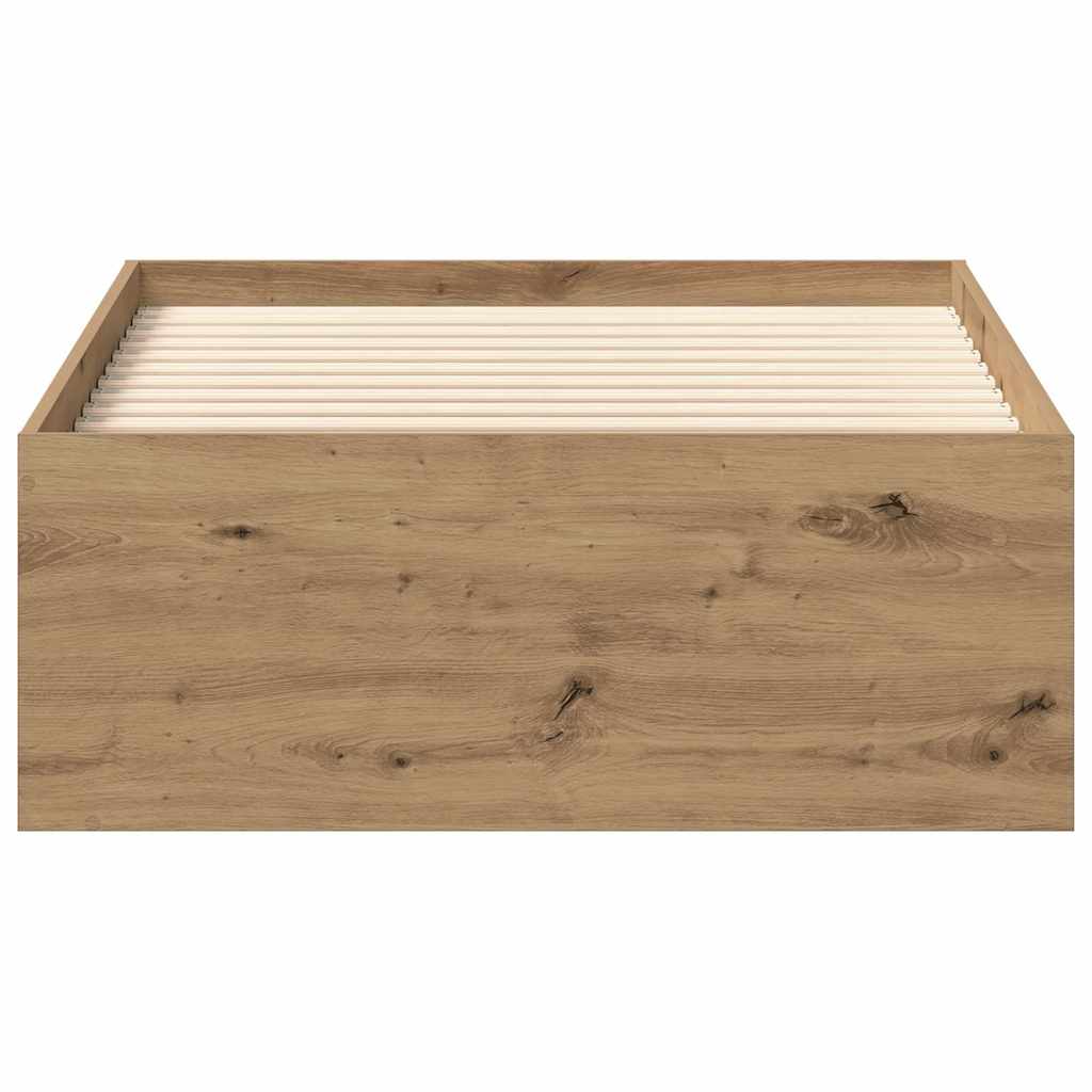 Bed Frame without Mattress Artisan Oak 90x190 cm Single Engineered Wood