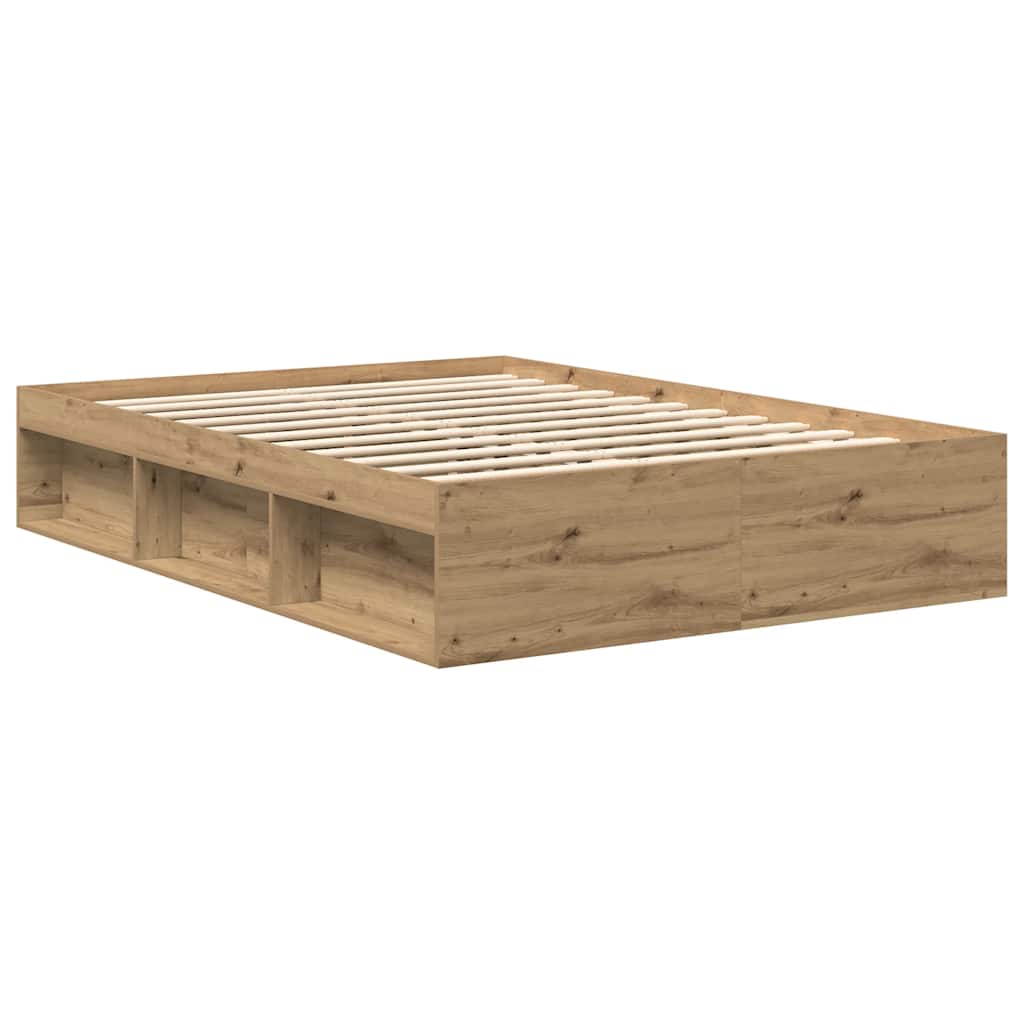 Bed Frame without Mattress Artisan Oak 120x200cm Engineered Wood