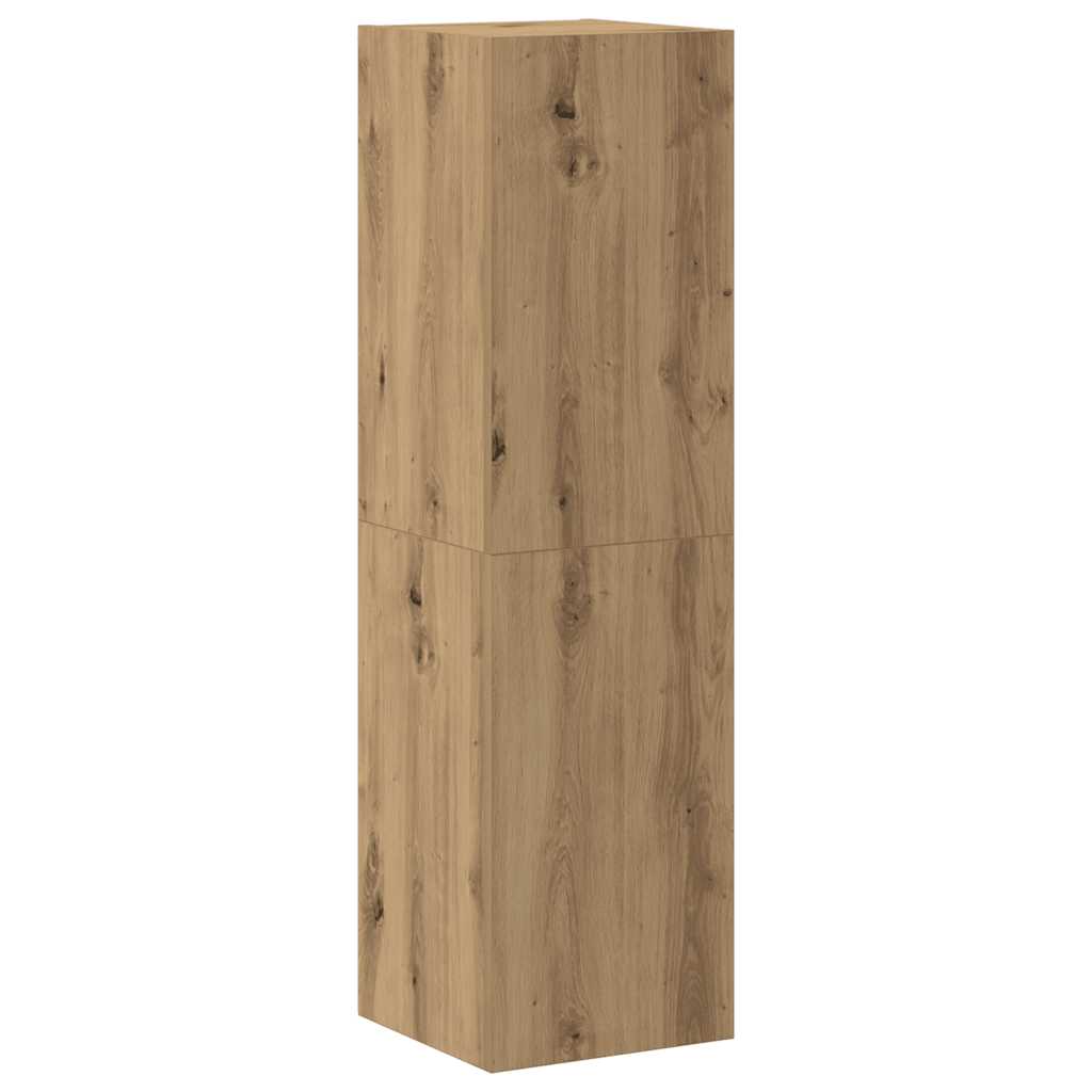 Wall Mounted TV cabinets 4 pcs Artisan Oak Engineered Wood