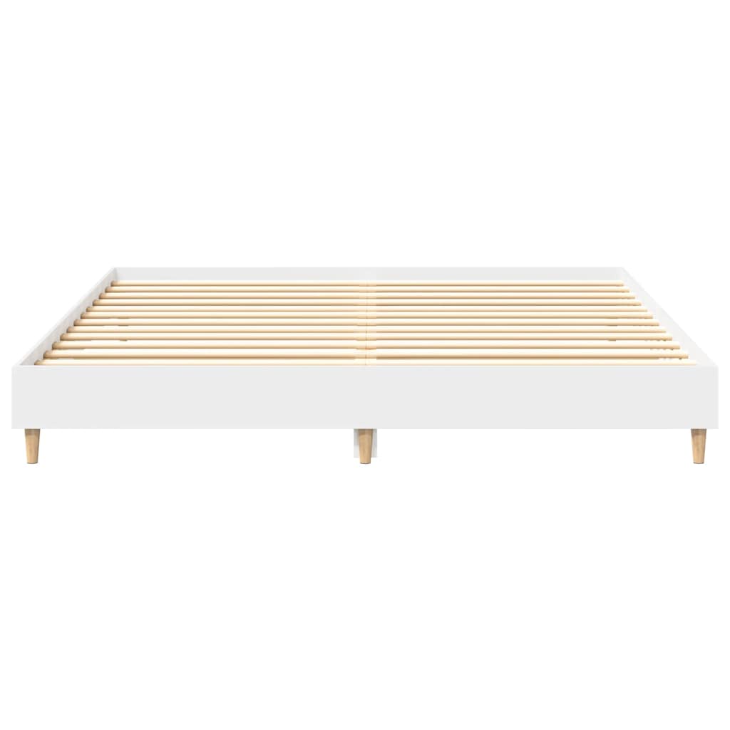 Bed Frame without Mattress White 180x200cm Engineered Wood