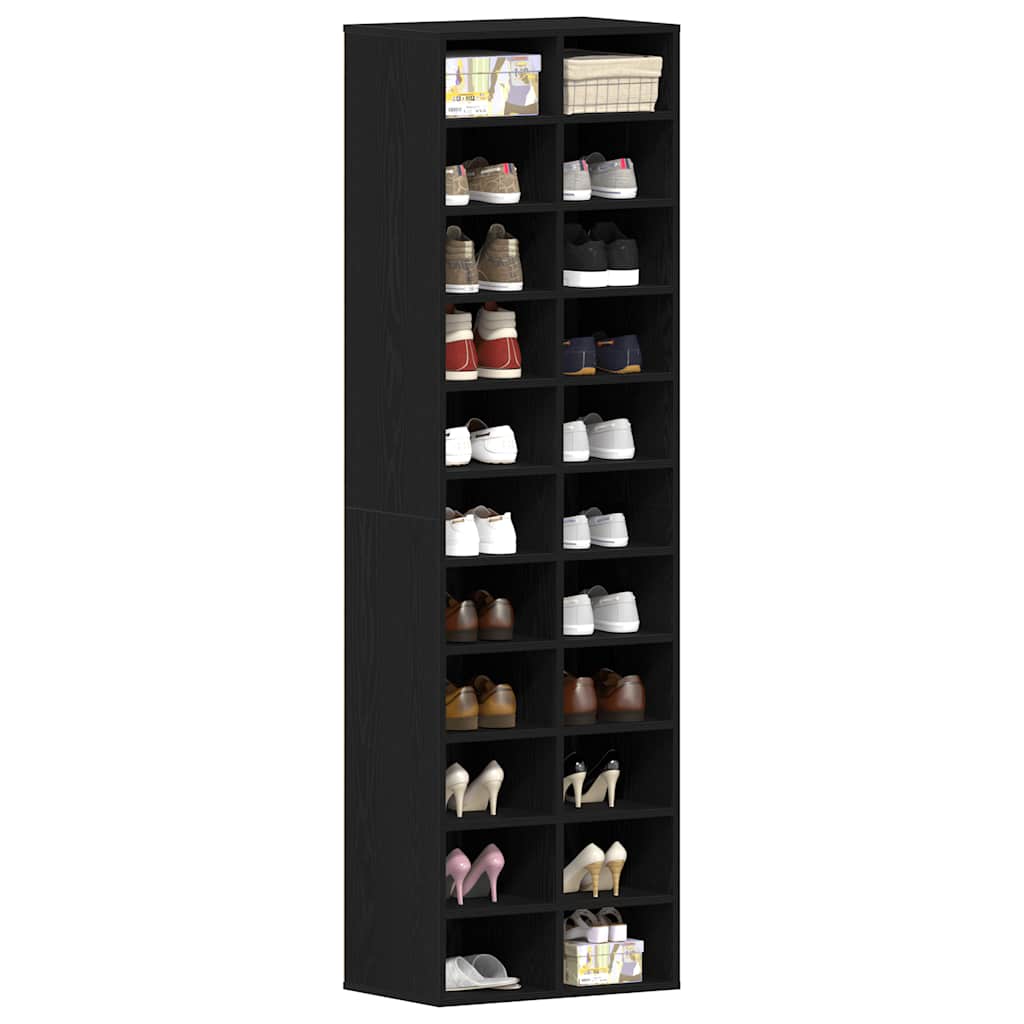 Modern Wooden Large Open Shoe Storage Cabinet Unit With 22 Compartments