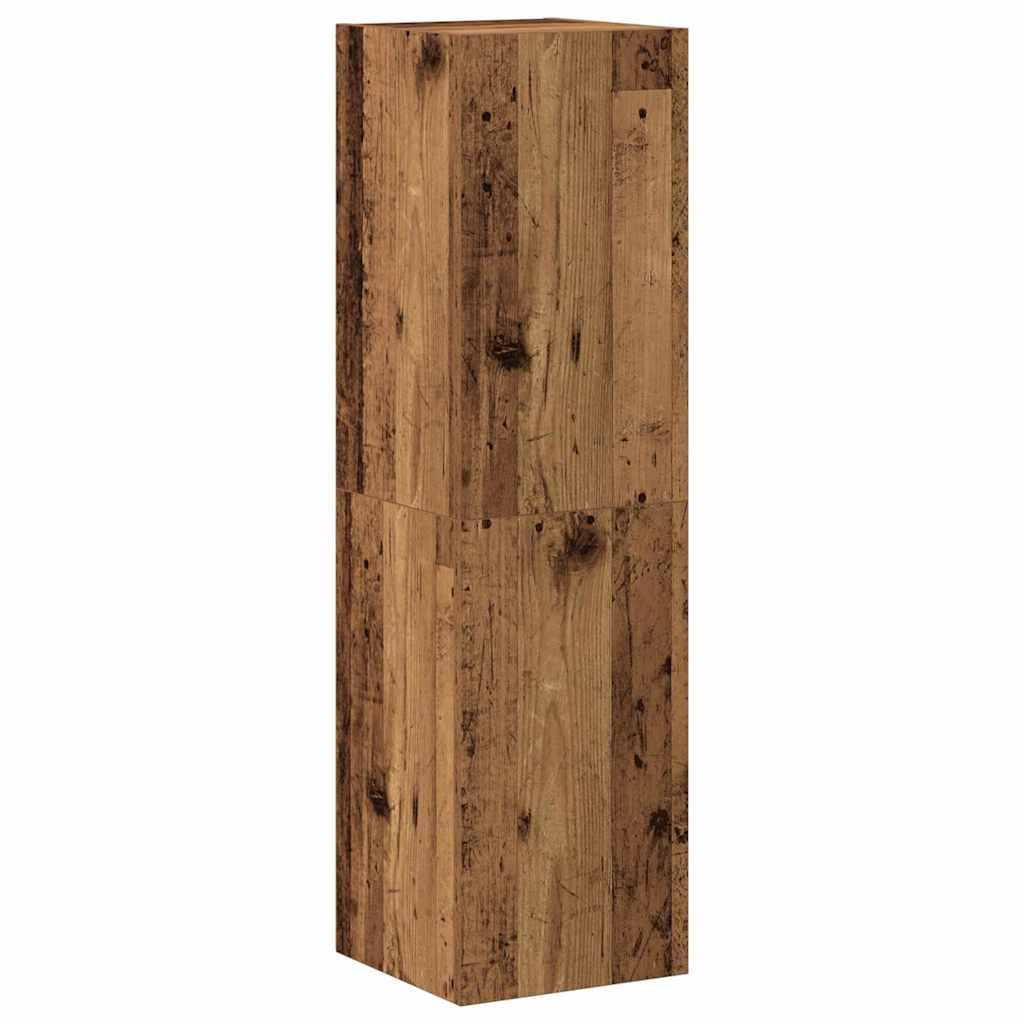7 Piece TV Cabinet Set Wall-mounted Old Wood Engineered Wood