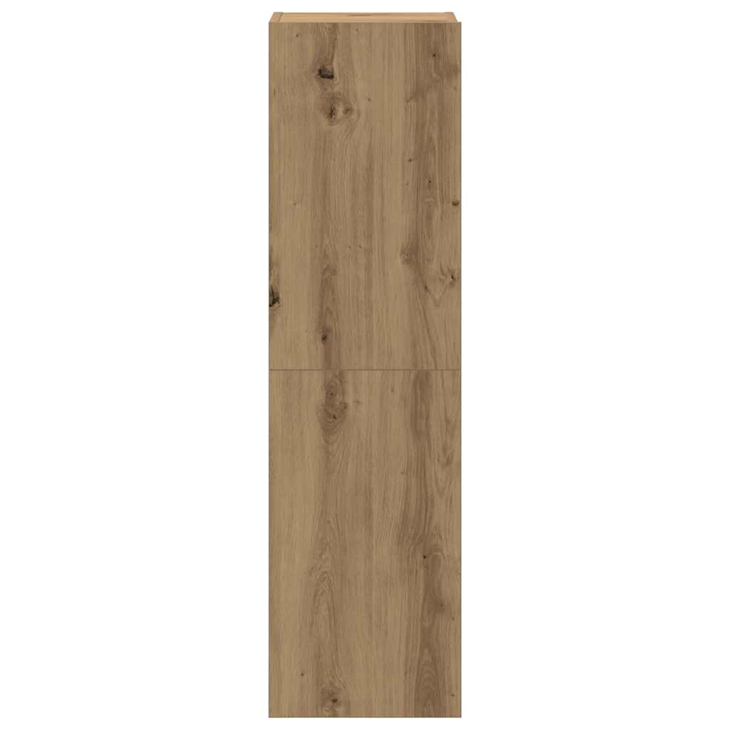 7 Piece TV Cabinet Set Wall-mounted Artisan Oak Engineered Wood