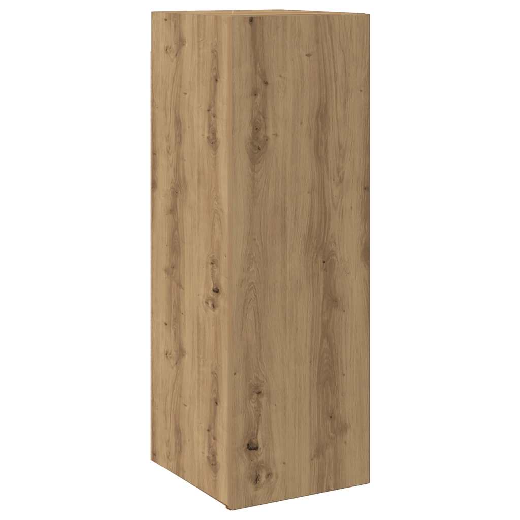 4 Piece TV Cabinet Set Wall-mounted Artisan Oak Engineered Wood