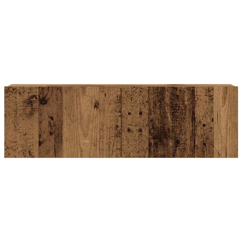 3 Piece TV Cabinet Set Wall-mounted Old Wood Engineered Wood