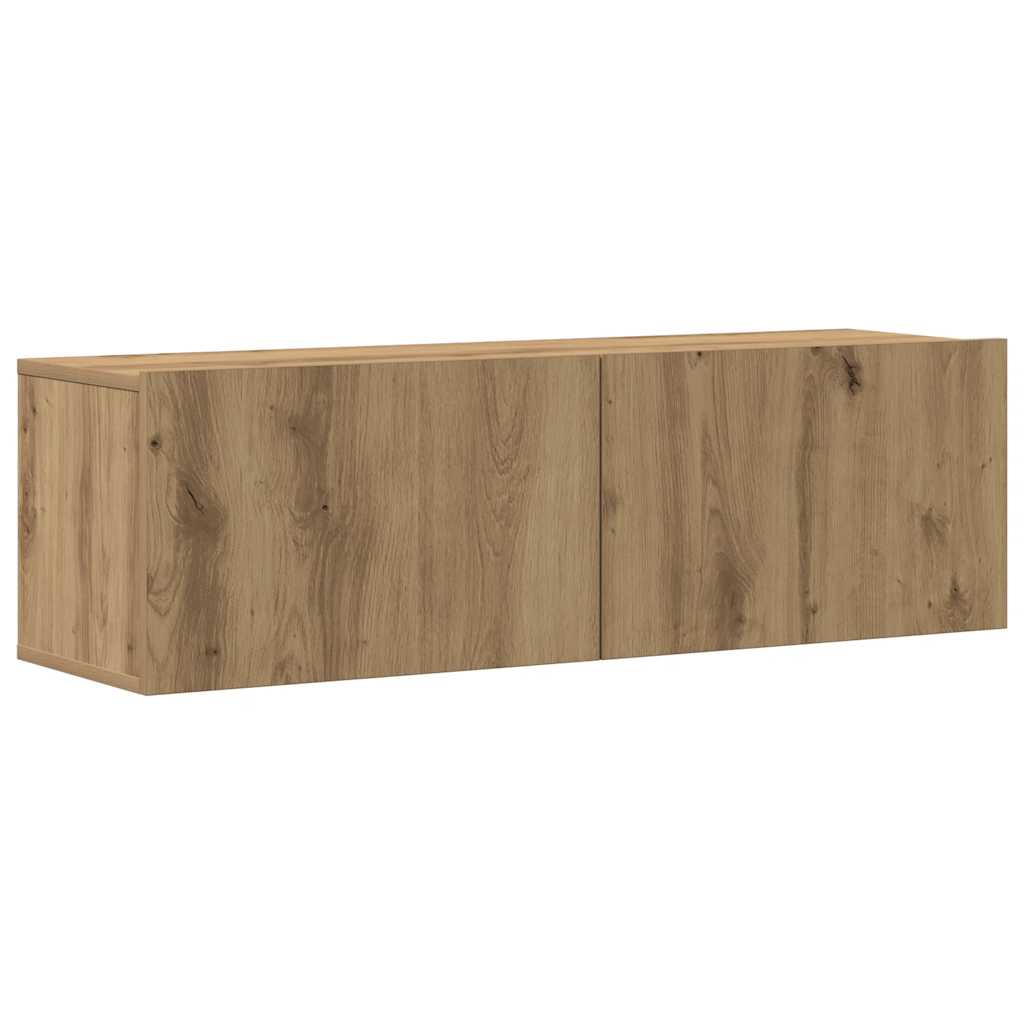 3 Piece TV Cabinet Set Wall-mounted Artisan Oak Engineered Wood
