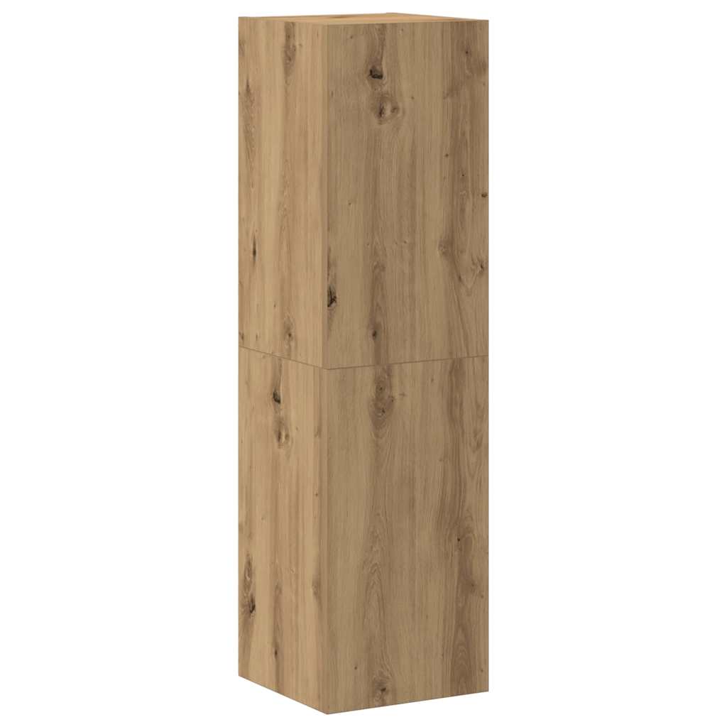 3 Piece TV Cabinet Set Wall-mounted Artisan Oak Engineered Wood