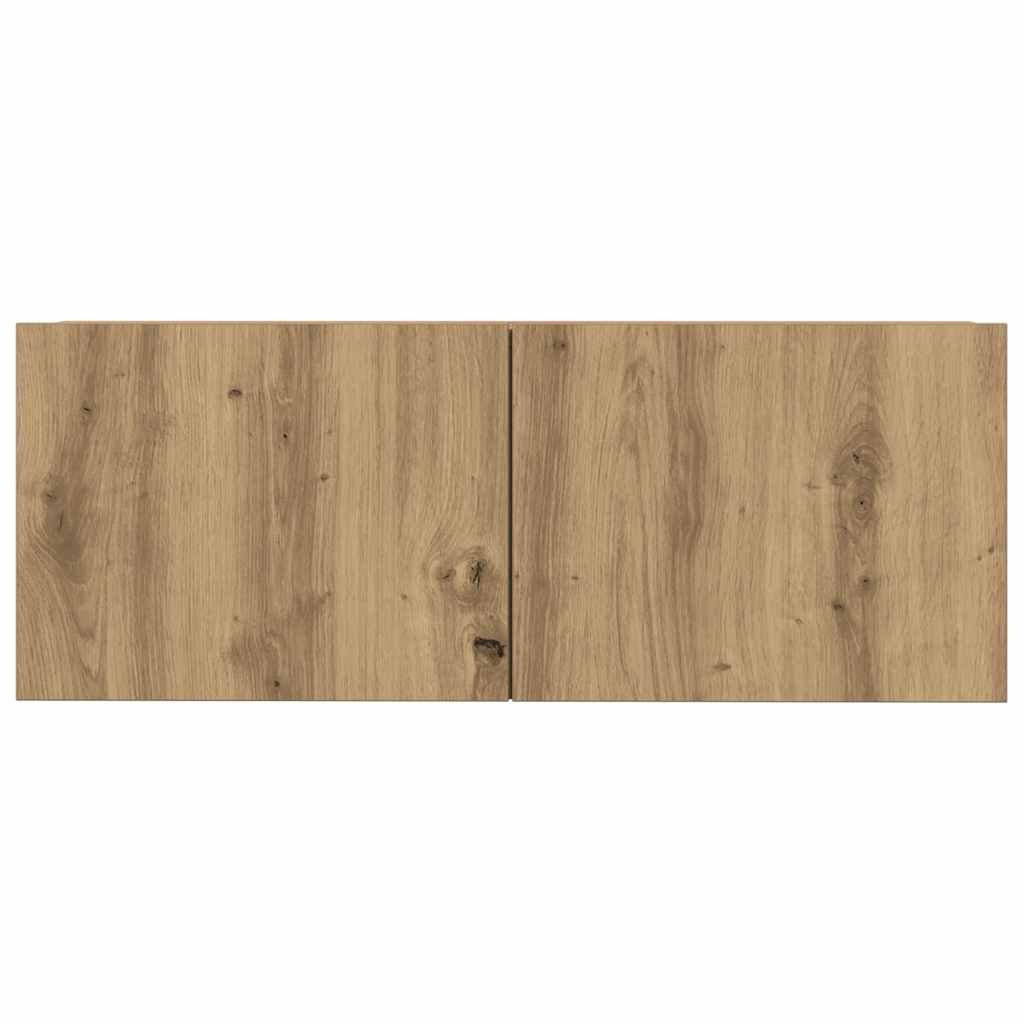 7 Piece TV Cabinet Set Wall-mounted Artisan Oak Engineered Wood