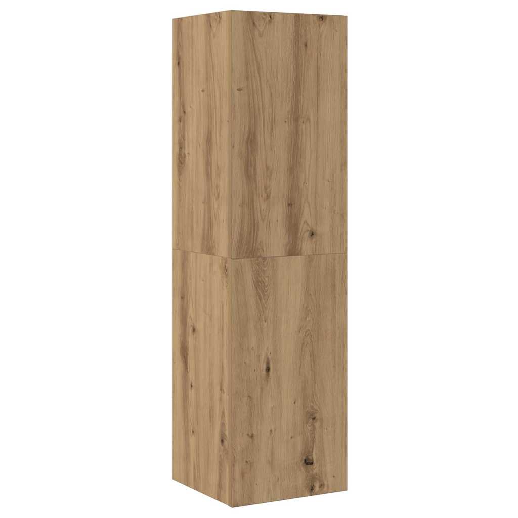 7 Piece TV Cabinet Set Wall-mounted Artisan Oak Engineered Wood