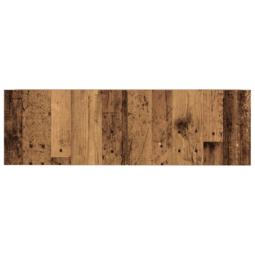 4 Piece TV Cabinet Set Wall-mounted Old Wood Engineered Wood