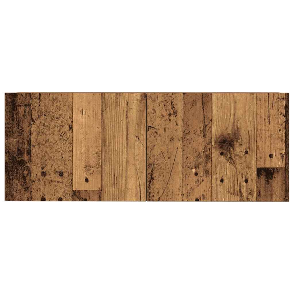 4 Piece TV Cabinet Set Wall-mounted Old Wood Engineered Wood