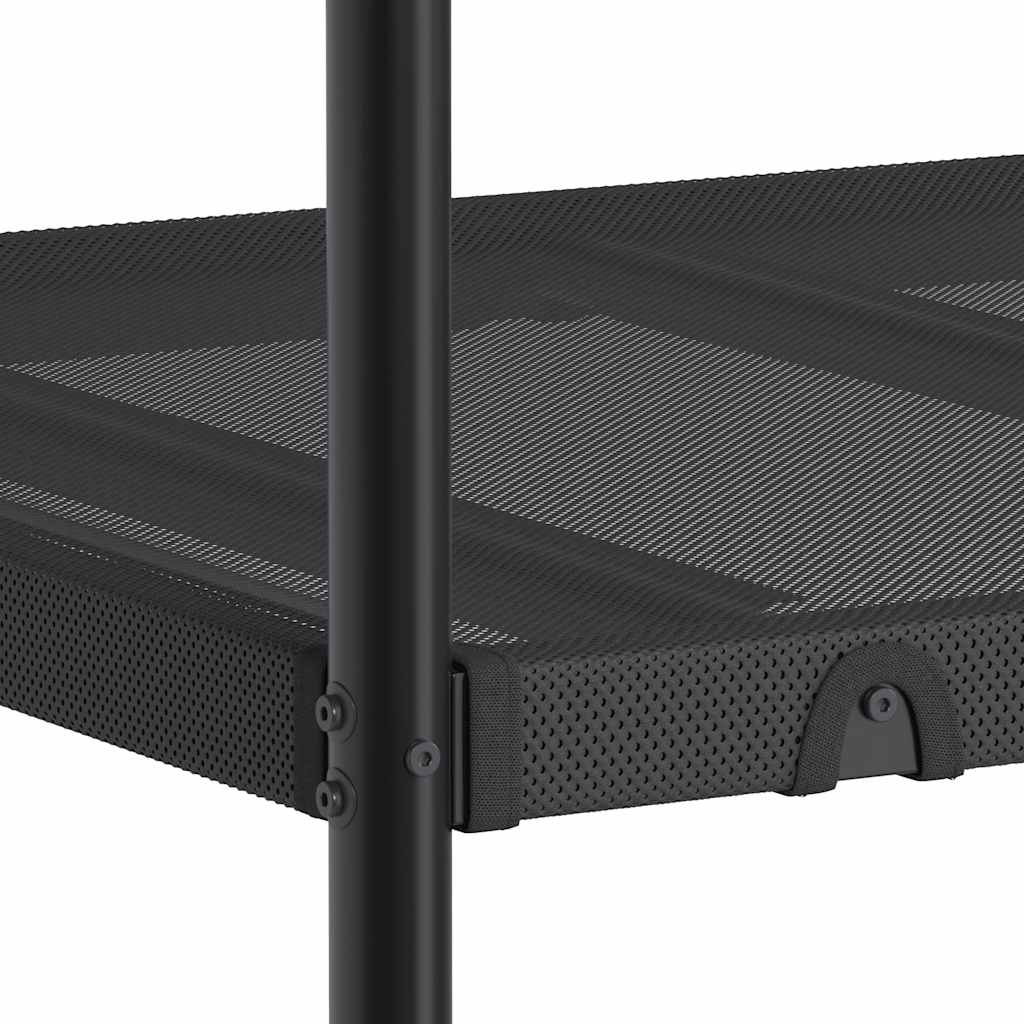 Bunk Bed without Mattress Black 90x190 cm Single Steel