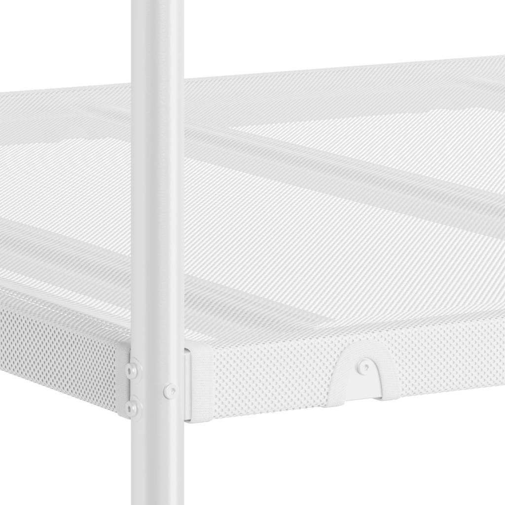 Bunk Bed without Mattress White 100x190 cm Steel