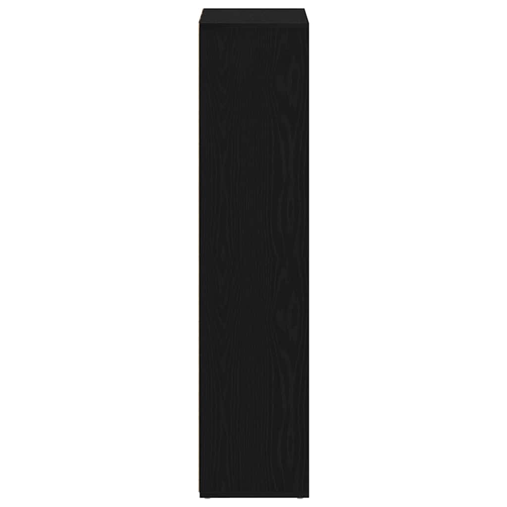 Bookcase Black Oak 66x30x130 cm Engineered Wood