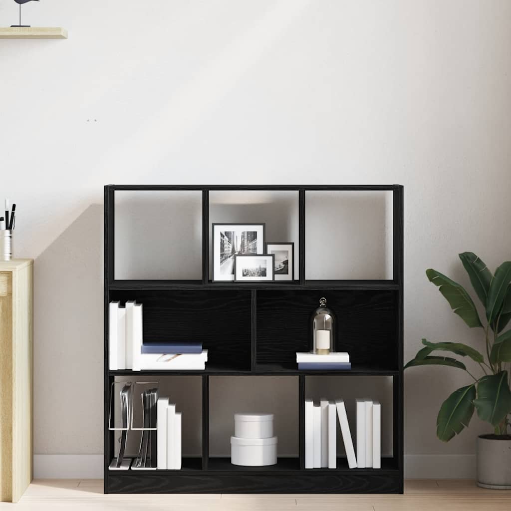 Modern Wooden Open Bookcase Book Storage Cabinet Unit With 8 Compartments Wood