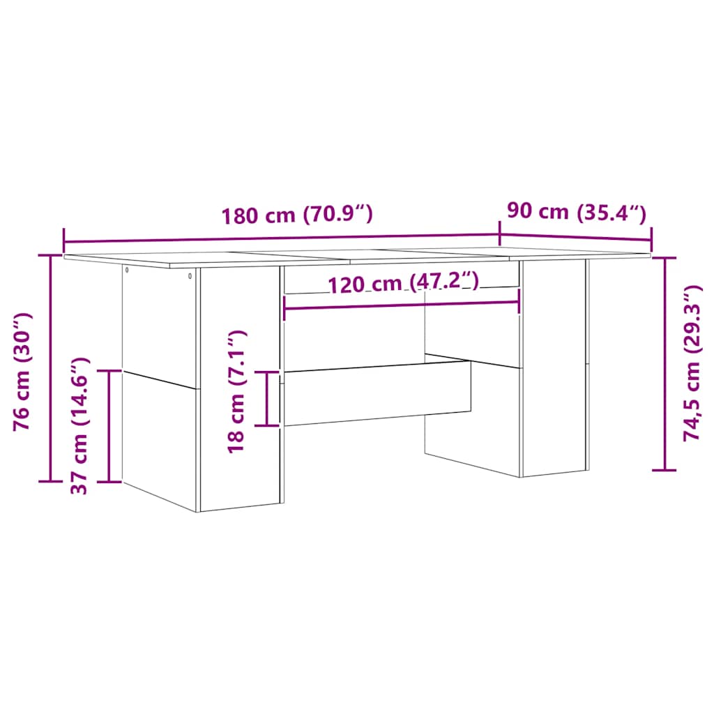 Modern Wooden Large 6 Person Dining Dinner Table Wood Kitchen Tables
