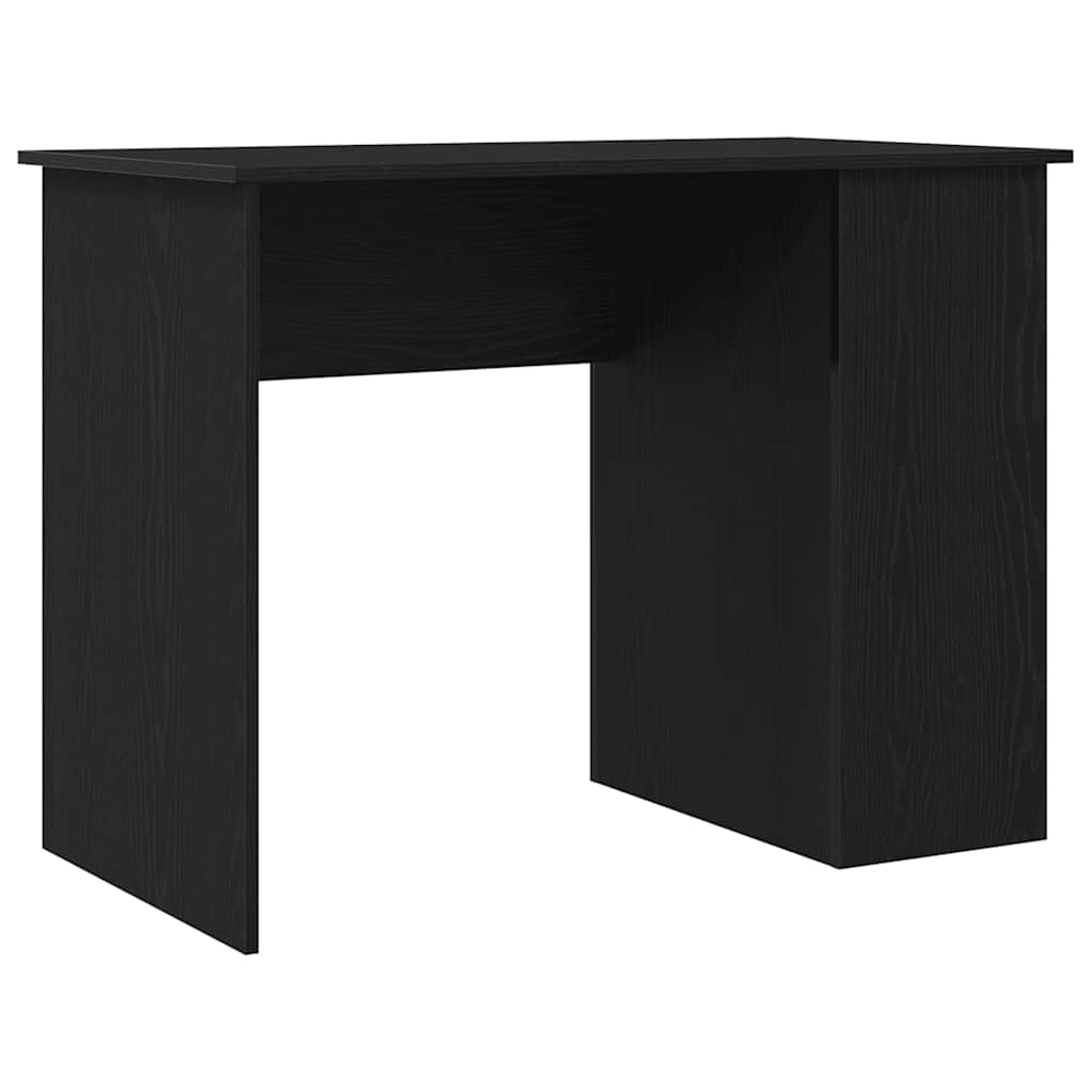 Modern Wooden Home Office Computer Desk Table With Open Storage Compartments