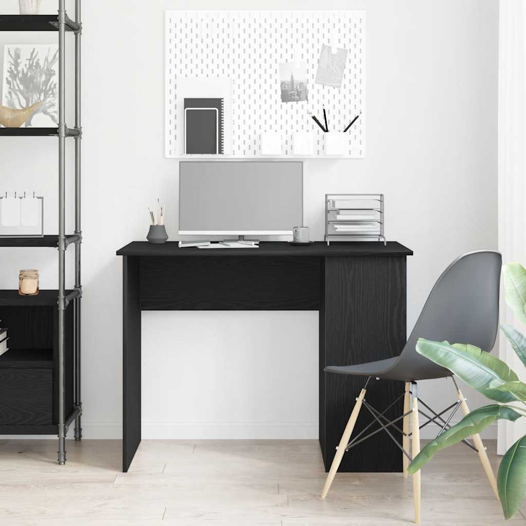 Desk Black Oak 100x55x75 cm Engineered Wood