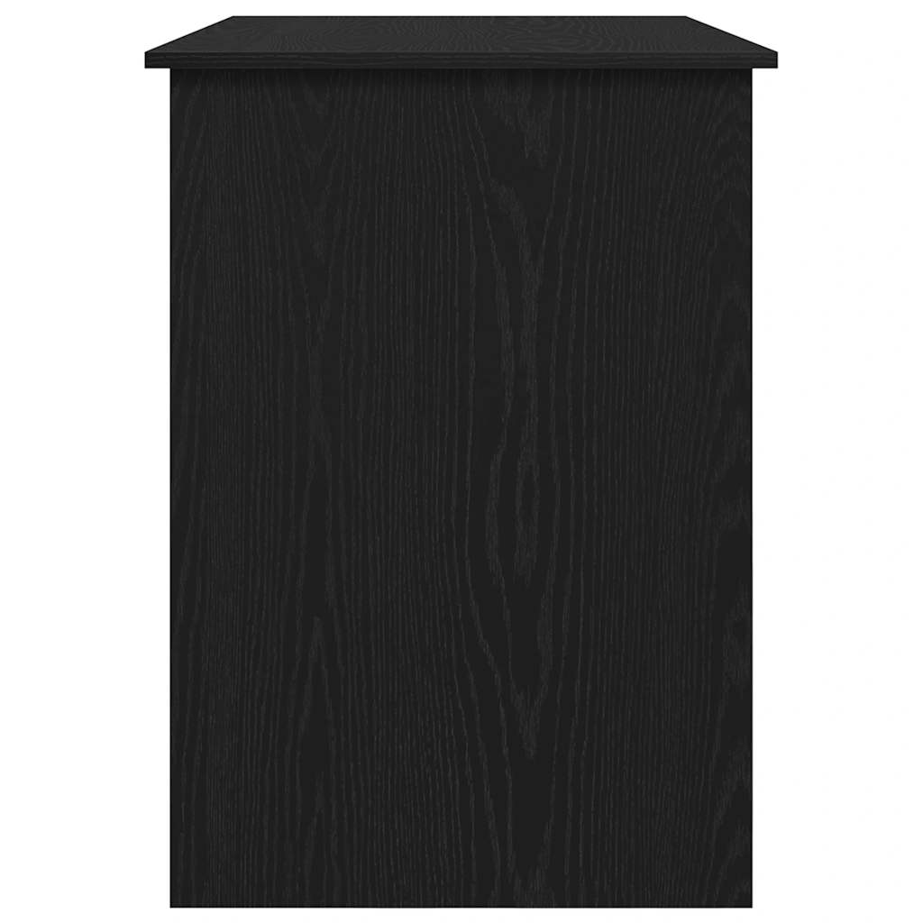Modern Wooden Home Office Computer Desk Table With Open Storage Compartments