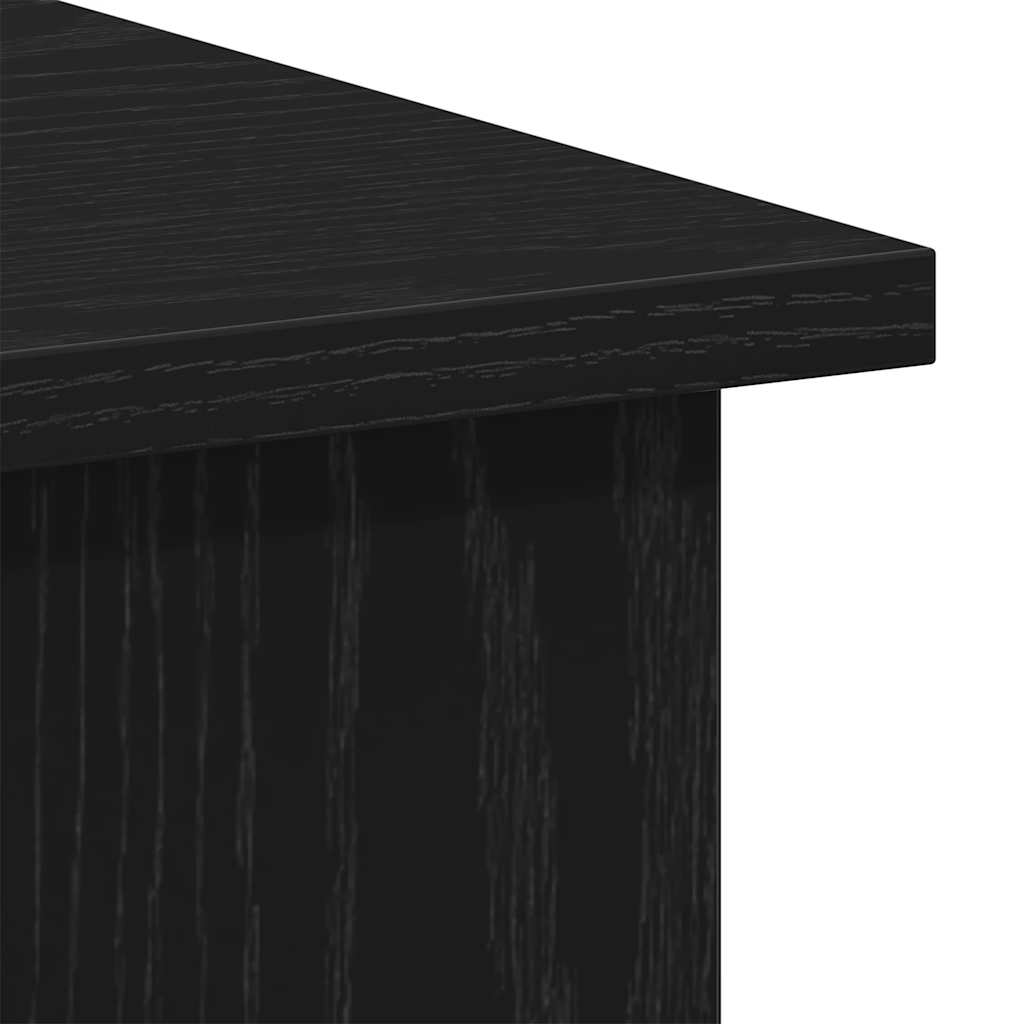 Modern Wooden Home Office Computer Desk Table With Open Storage Compartments