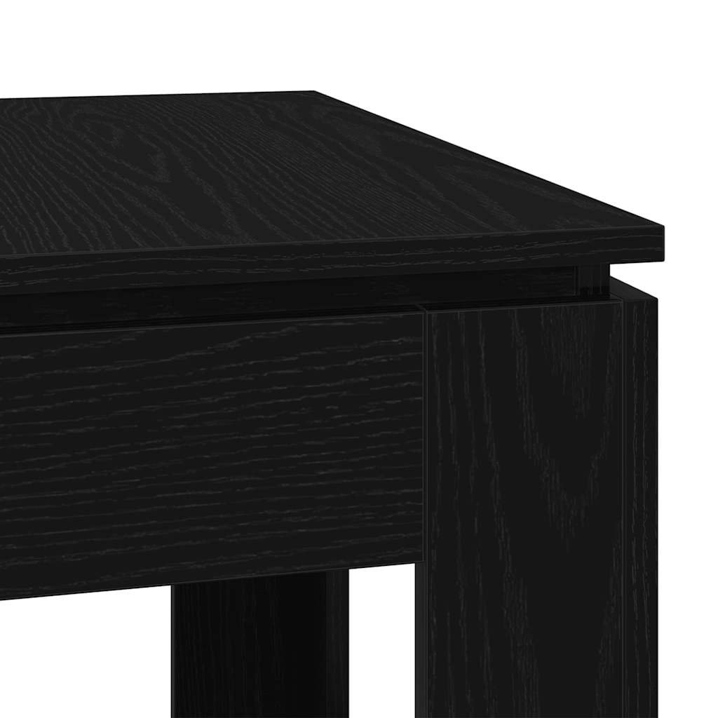 Dining Table Black Oak 120x60x76 cm Engineered Wood