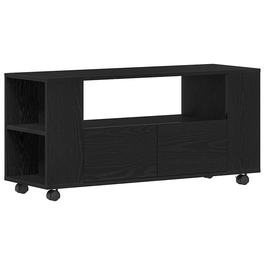 Modern Wooden 40 Inch TV Tele Stand Unit Cabinet With Storage & Wheels