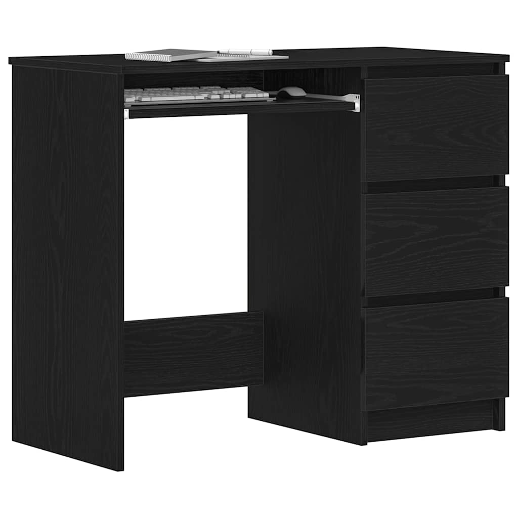 Modern Wooden Home Office Computer Desk Table With 3 Storage Drawers