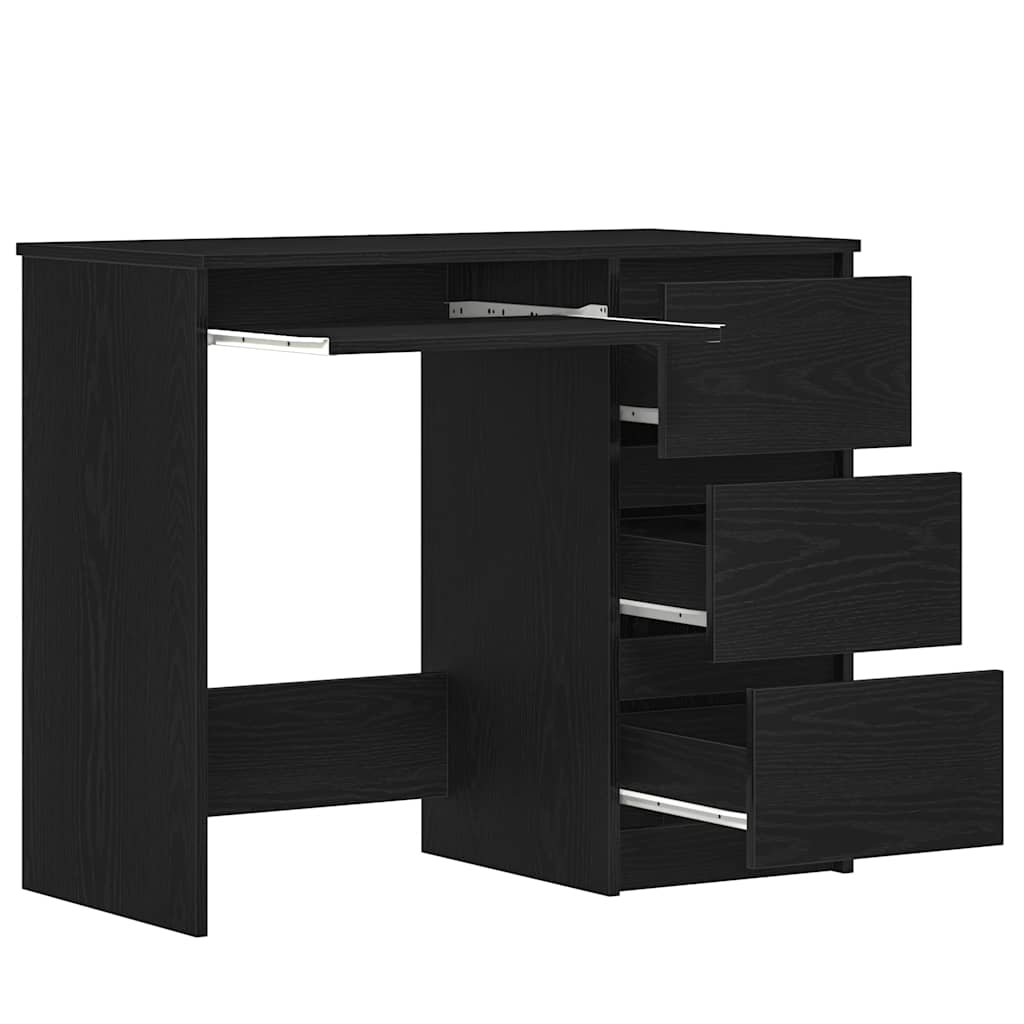 Modern Wooden Home Office Computer Desk Table With 3 Storage Drawers