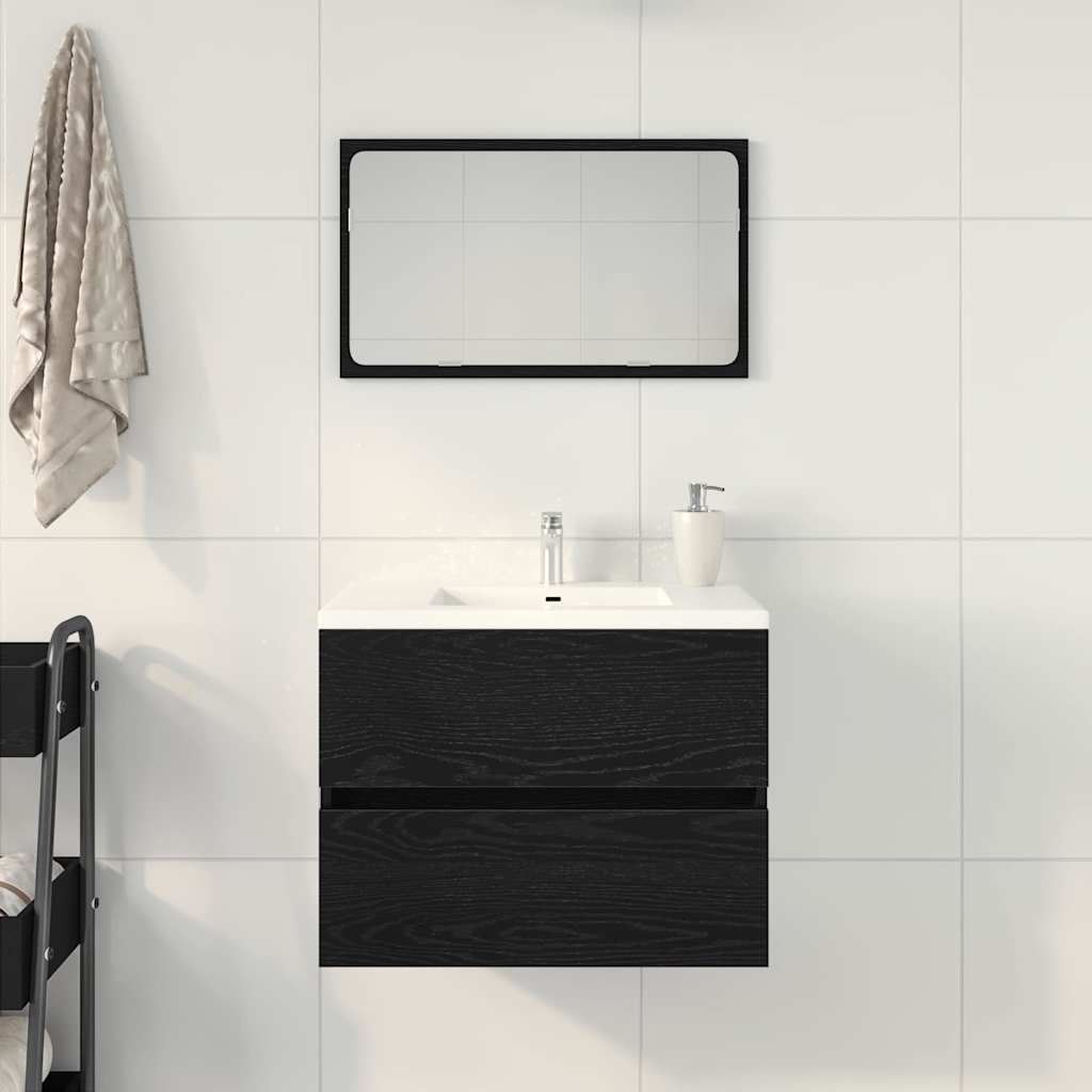 Sink Cabinet Black Oak 60x38,5x45 cm Engineered Wood