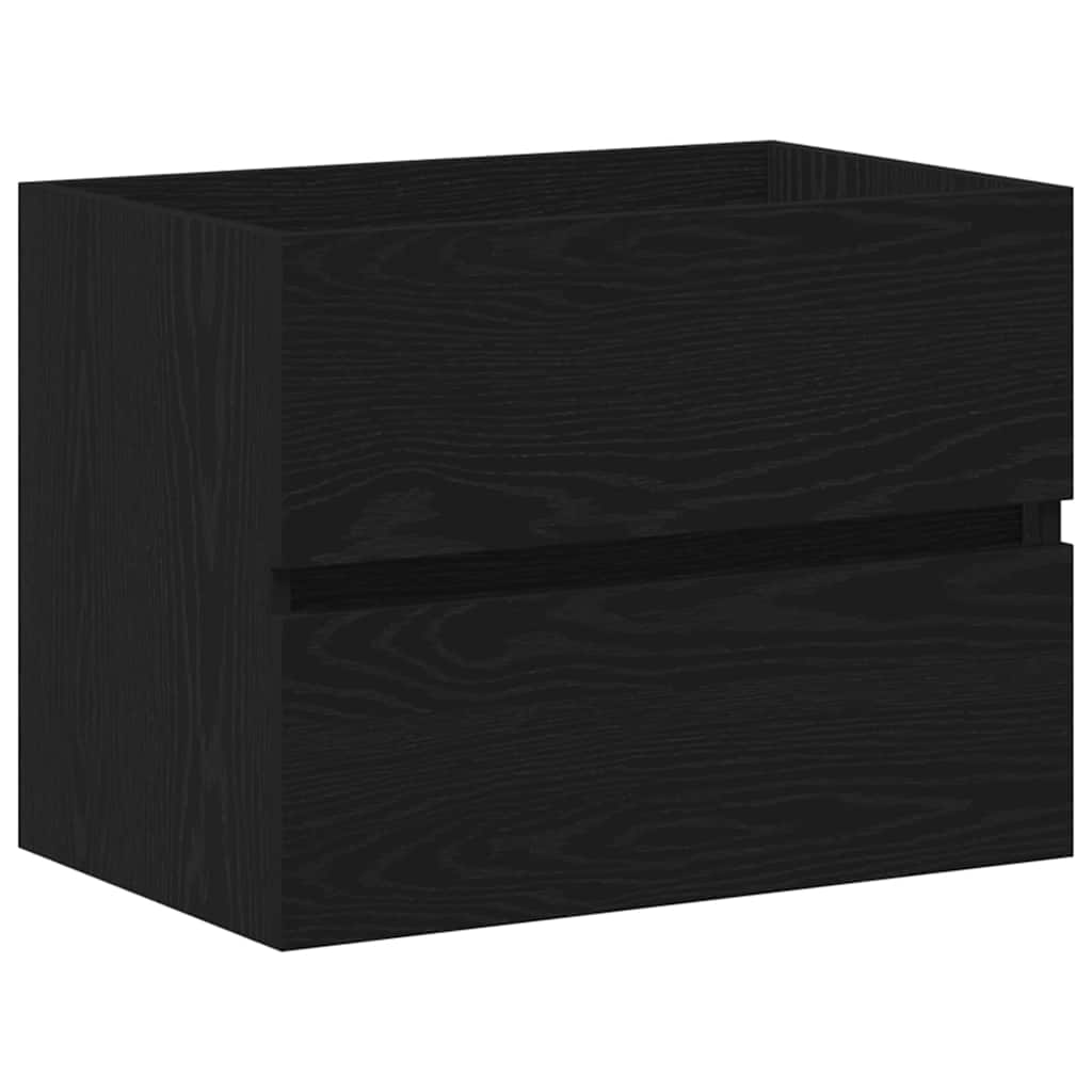 Sink Cabinet Black Oak 60x38,5x45 cm Engineered Wood