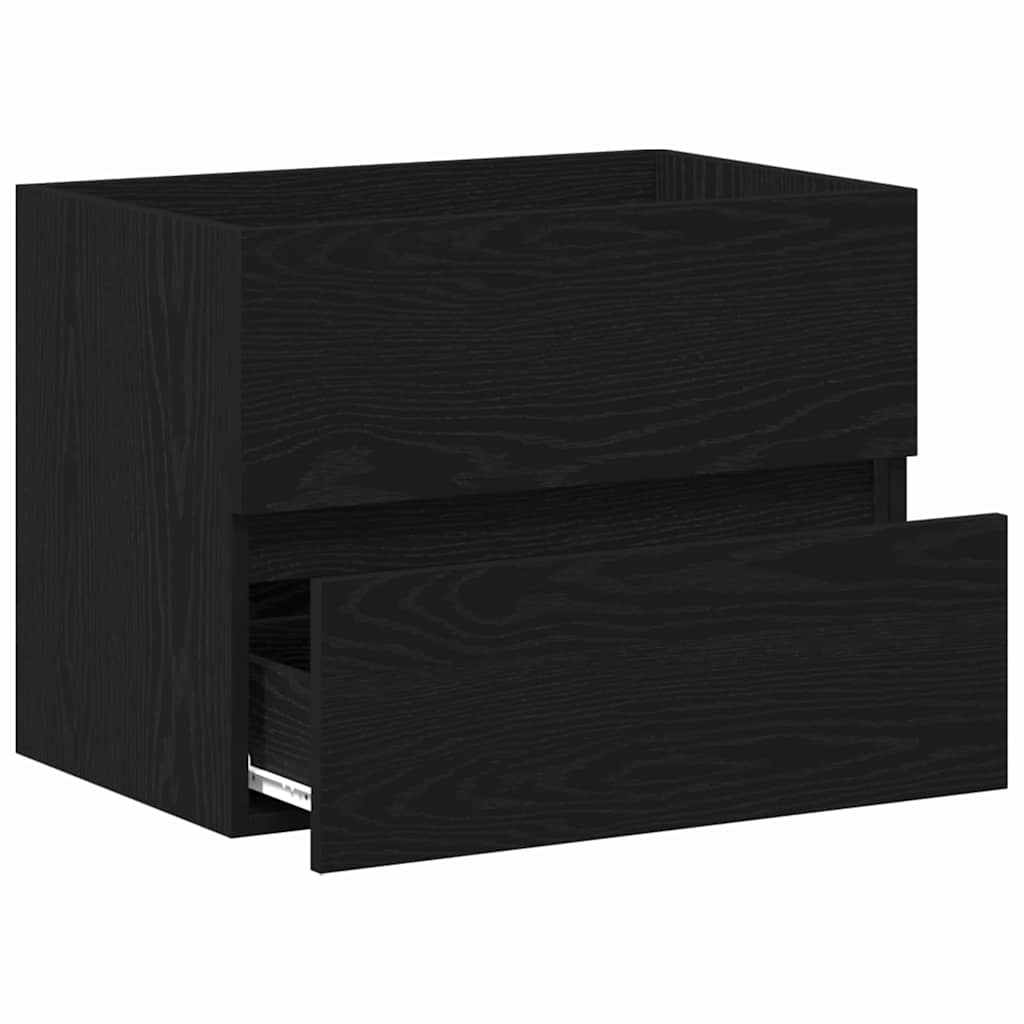 Sink Cabinet Black Oak 60x38,5x45 cm Engineered Wood
