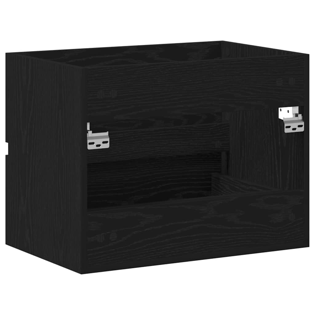 Sink Cabinet Black Oak 60x38,5x45 cm Engineered Wood