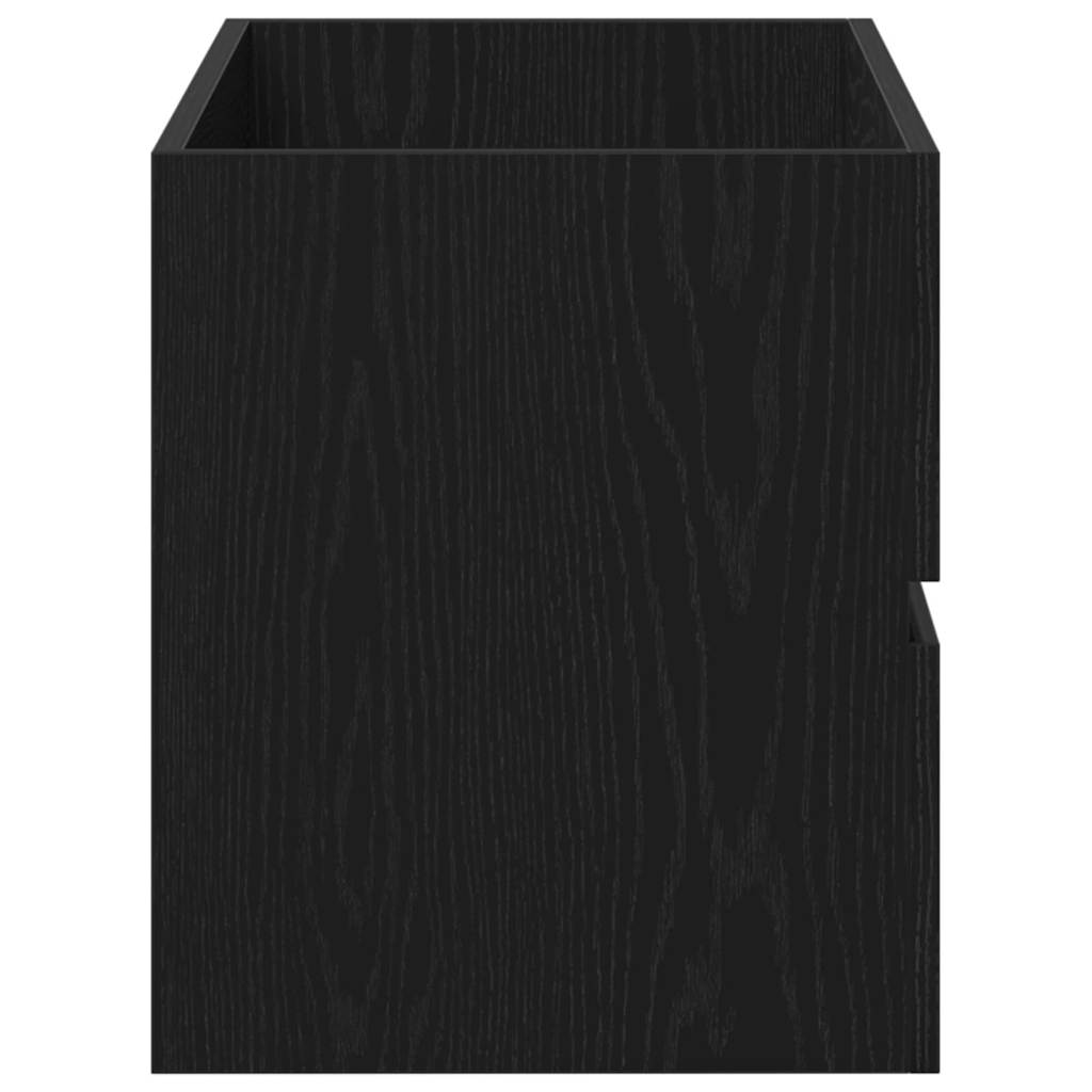 Sink Cabinet Black Oak 80x38.5x45 cm Engineered Wood