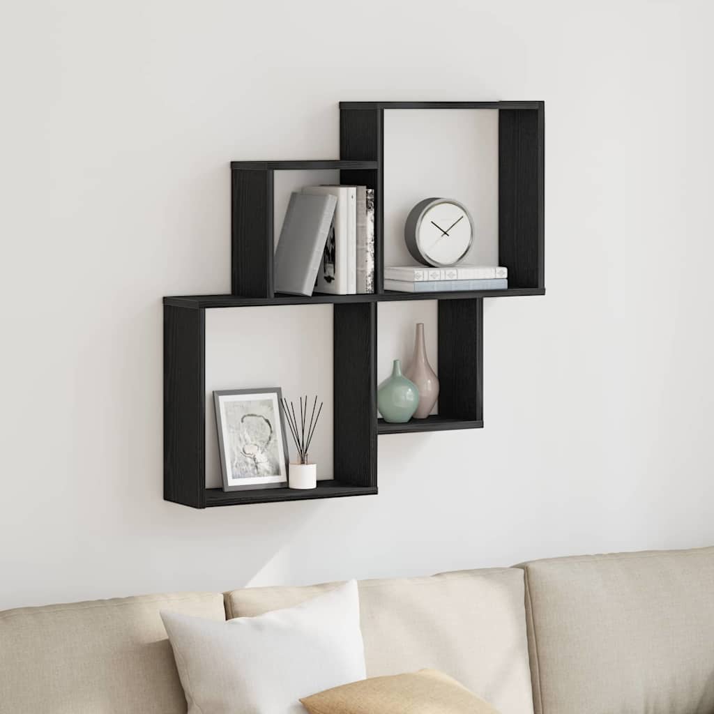 Wall Cube Shelf 80X15X78.5 Cm Engineered Wood
