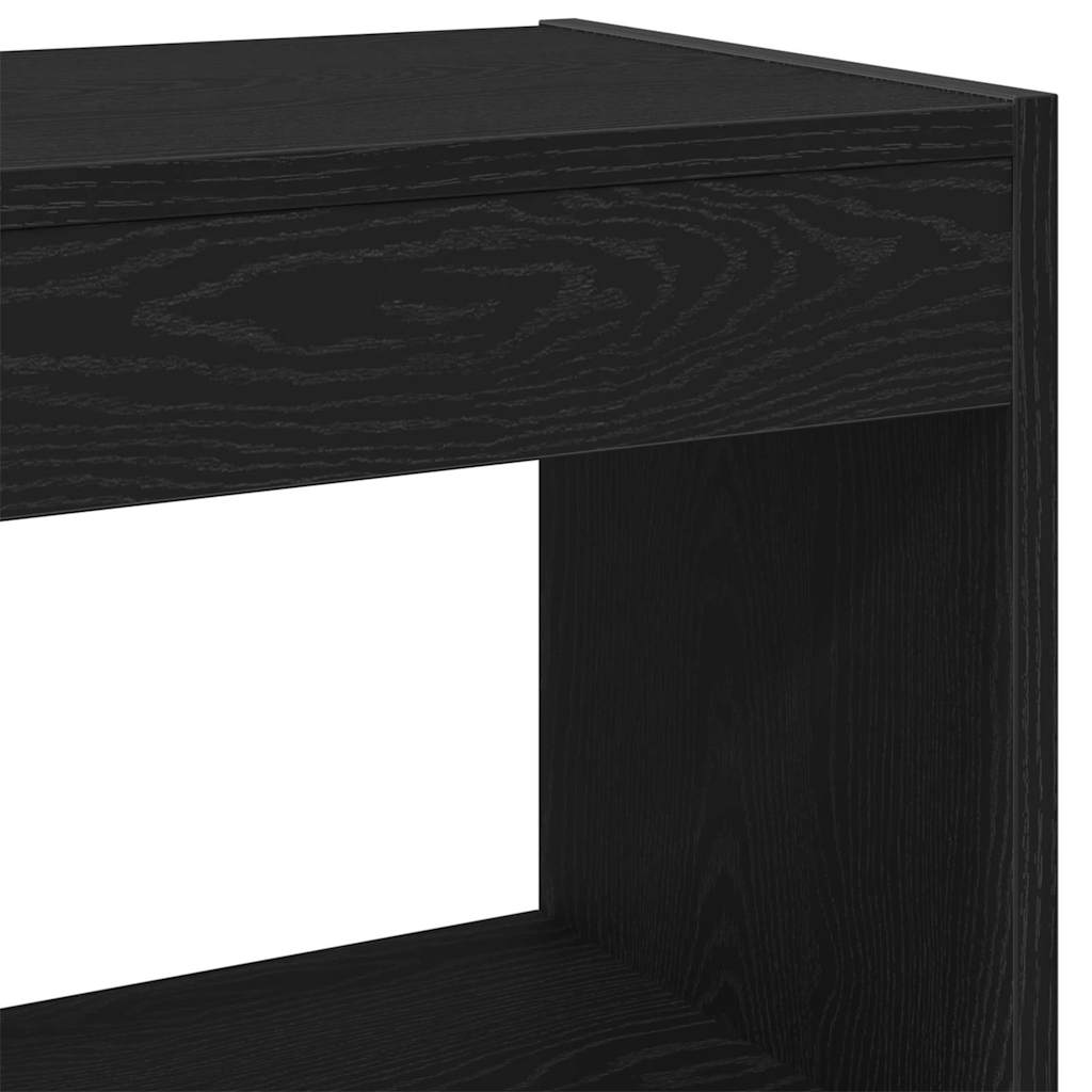 Book Cabinet Black oak 40 x 30 x 71.5 cm Engineered Wood
