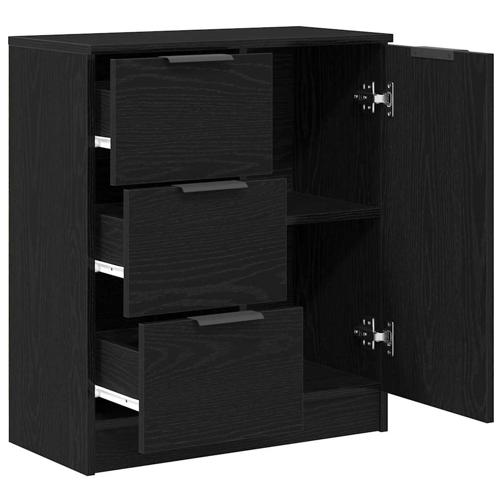 Sideboard with Drawer Black 60 x 30 x 70 cm Engineered wood