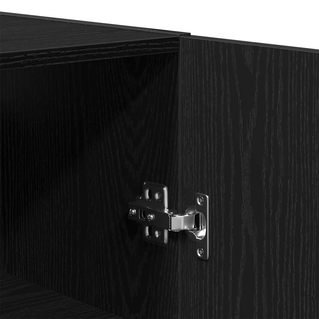 Wall Cabinet Black oak 60 x 31 x 70 cm Engineered Wood