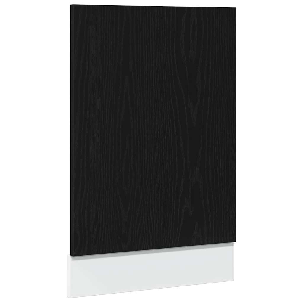 Dishwasher Panel Black Oak 45x1.5x67 cm Engineered Wood