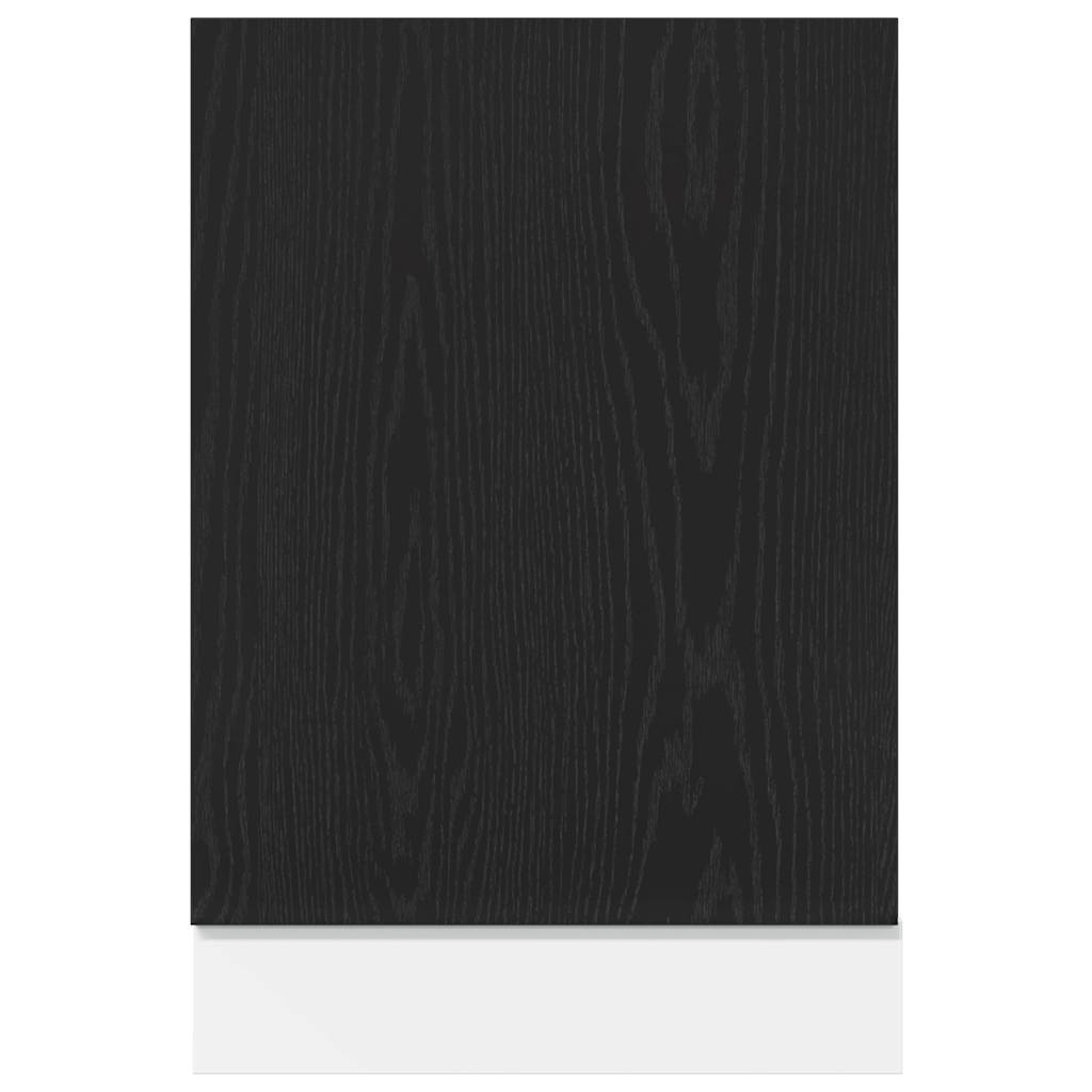 Dishwasher Panel Black Oak 45x1.5x67 cm Engineered Wood