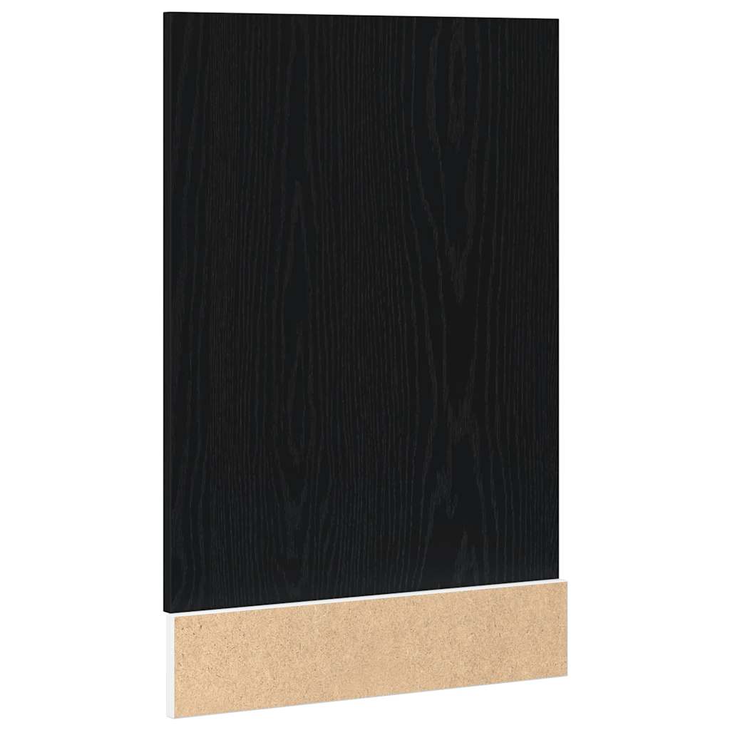 Dishwasher Panel Black Oak 45x1.5x67 cm Engineered Wood