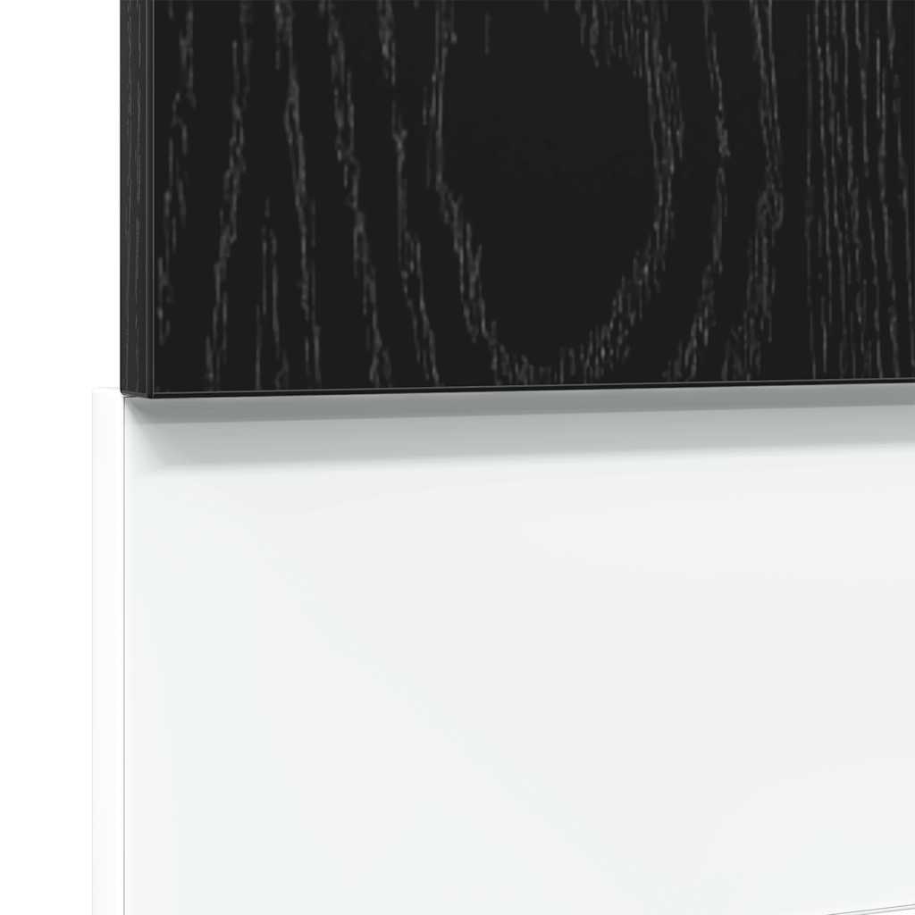 Dishwasher Panel Black Oak 45x1.5x67 cm Engineered Wood