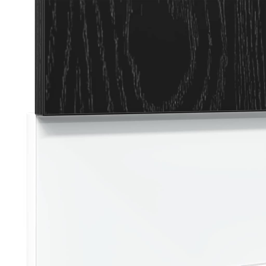 Dishwasher Panel Black Oak 60x1.5x67 cm Engineered Wood