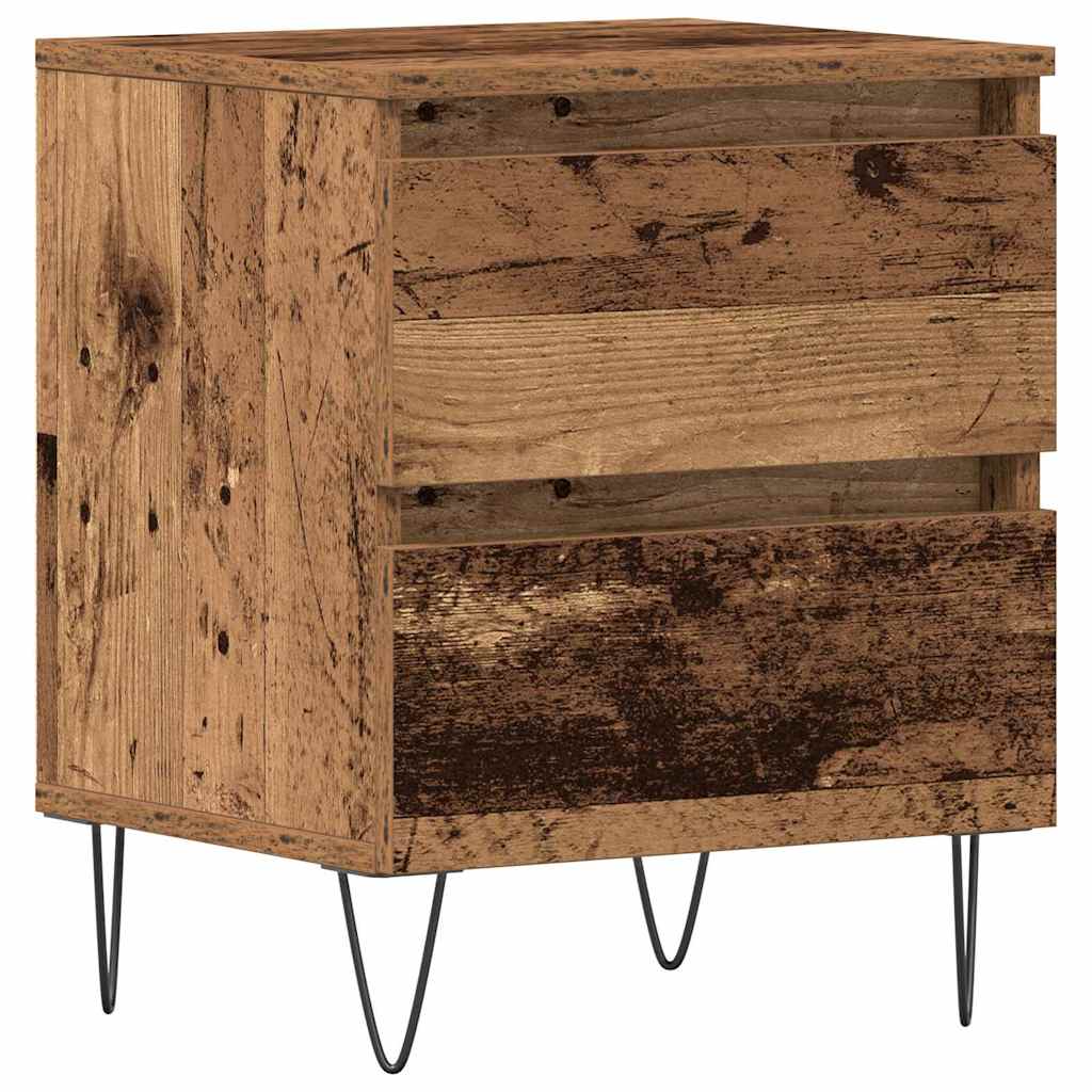 vidaXL Bedside Cabinet Old wood 40 x 35 x 50 cm Engineered wood