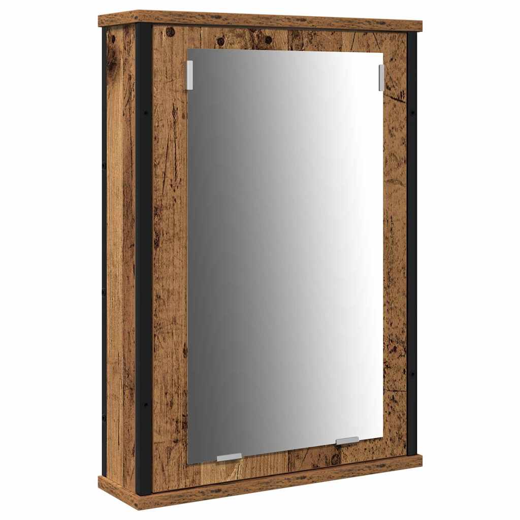 Bathroom Sink Cabinet with Built-in Basin Old Wood Engineered Wood