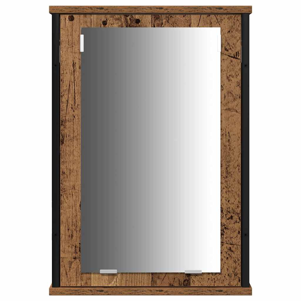Bathroom Sink Cabinet with Built-in Basin Old Wood Engineered Wood