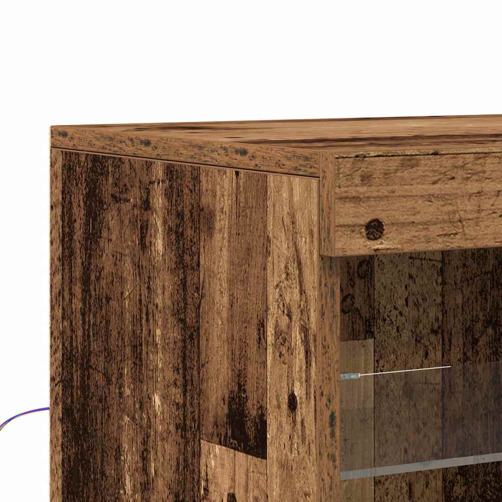 Sideboard 3 pcs Old wood 123 x 37 x 100 cm Engineered wood