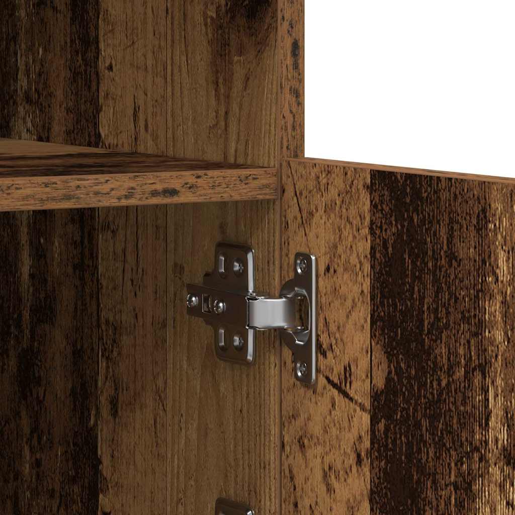 Sideboard 3 pcs Old wood 123 x 37 x 100 cm Engineered wood
