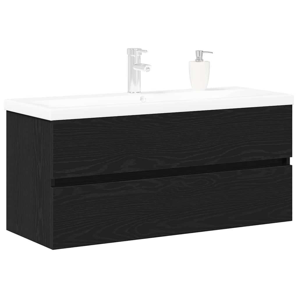Sink Cabinet Black oak 90 x 39 x 62 cm Engineered wood