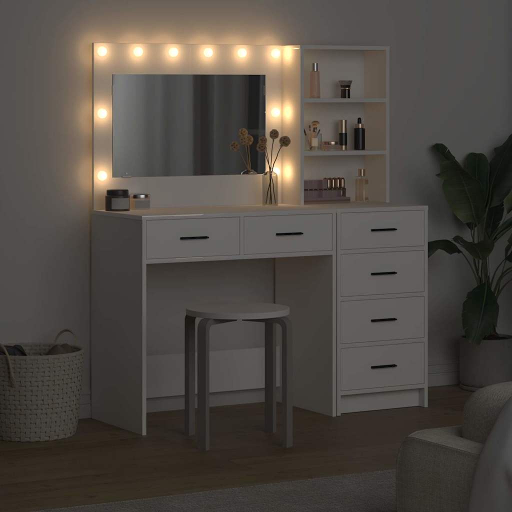 Dressing Table 2 pcs White 78.5 x 41 x 135 cm Engineered wood